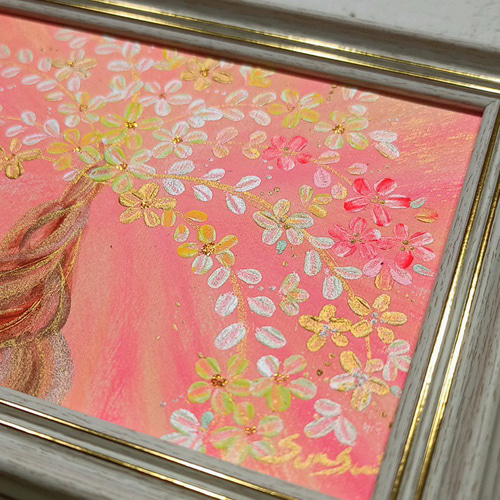 風水開運絵画＊満月花耀飛翔鳳凰　金運　恋愛結婚愛情運上昇　くじ　自信発展　縁結び 風水開運絵画＊新月 花耀飛翔鳳凰 金運 恋愛結婚愛情運