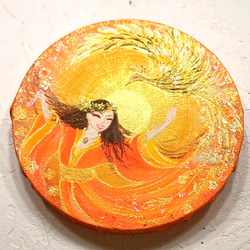 完売　風水開運絵画紅白梅と富士〜夫婦鶴〜 日の出　純金箔　プラチナ　日本の春 風水吉祥絵画 日本画 紅白梅と富士山〜夫婦鶴〜 油彩 風水画