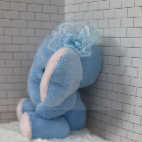 水色ぞうさんのぬいぐるみ ぬいぐるみ rururibon 通販 19849722