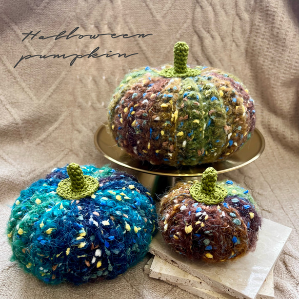 colorful Halloween pumpkin 3個セット その他インテリア雑貨
