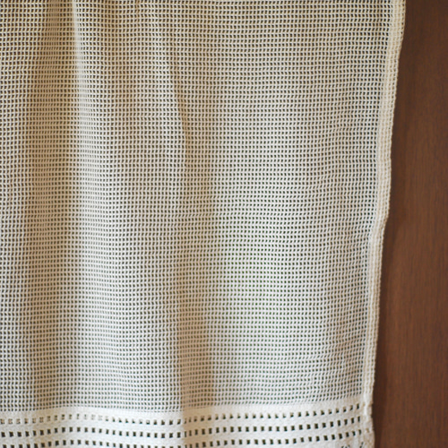 コットンレース生地☆カフェカーテン☆オーダーページ サンセット カフェカーテン J-26006 ホワイト ｜ジャストカーテン