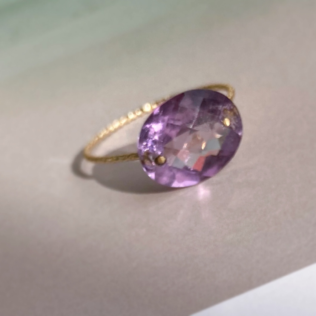 Prana candy gem ✴︎アメジスト✴︎k14gfリング