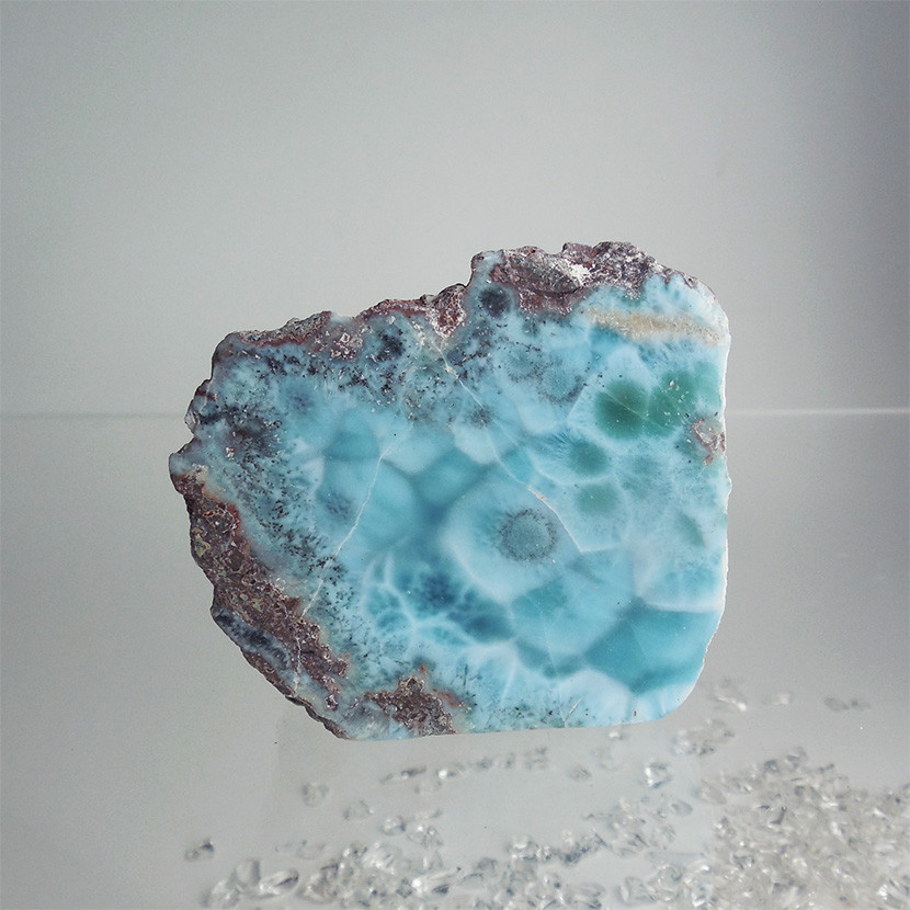 ラリマー原石　87g【送料込】　LMRG101　ドミニカ共和国の鉱山から　larimar