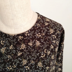 再販！× 10  新色！ボタニカルコーデュロイのワンピース  ブラウン 7枚目の画像