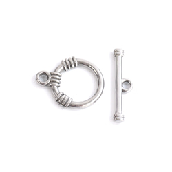 ess160 [2 件組] 裝飾壁爐架，圓形約 17 毫米，棒狀約 24 毫米，帶扣，316L 第2張的照片