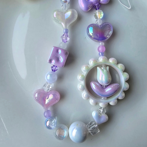 Luminous Tulip ♡ ルミナスチューリップストラップ スマホストラップ