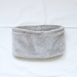 Organic Cotton Fur ヤク混グレージュ　ネックウォーマー【Shortサイズ】 7枚目の画像