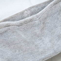 Organic Cotton Fur ヤク混グレージュ　ネックウォーマー【Shortサイズ】 3枚目の画像