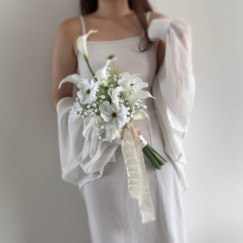 コスモス かすみ草 カラー ┊︎ アーティフィシャルフラワーブーケ