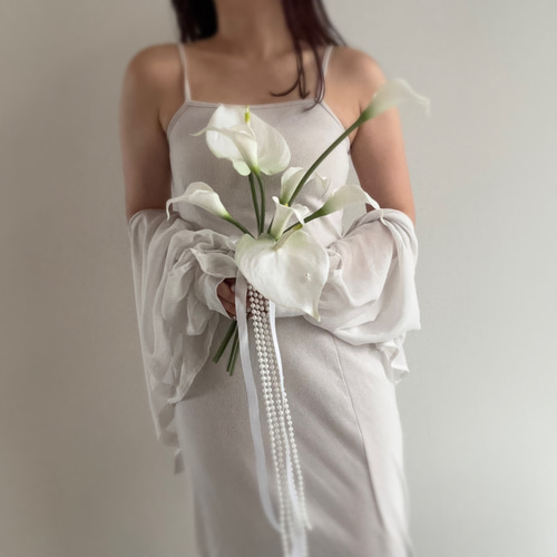 ホワイト パール ┊︎ アーティフィシャルフラワーブーケ ウェディング