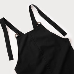 秋冬新作　ウール　ゆったり【大人のサロペットパンツ】肩ひも着脱可　シワにならない　サイズSML　丈詰め無料　ブラック 5枚目の画像