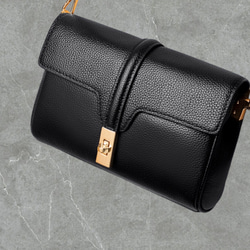 本革　エレガントデザインバッグ　2way ストラップ2本付き 9枚目の画像