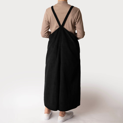 秋冬新作　コーデュロイ【大人のサロペットパンツ】サイズSMLオーダー　ブラック 3枚目の画像