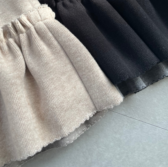 体型カバー洒落見え♡2枚仕立てあったかフリルニットジレ♡毛玉少ない 黒【フリー】フォーマル KMC-772 605163 18枚目の画像