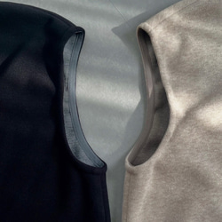 体型カバー洒落見え♡2枚仕立てあったかフリルニットジレ♡毛玉少ない 黒【フリー】フォーマル KMC-772 605163 16枚目の画像