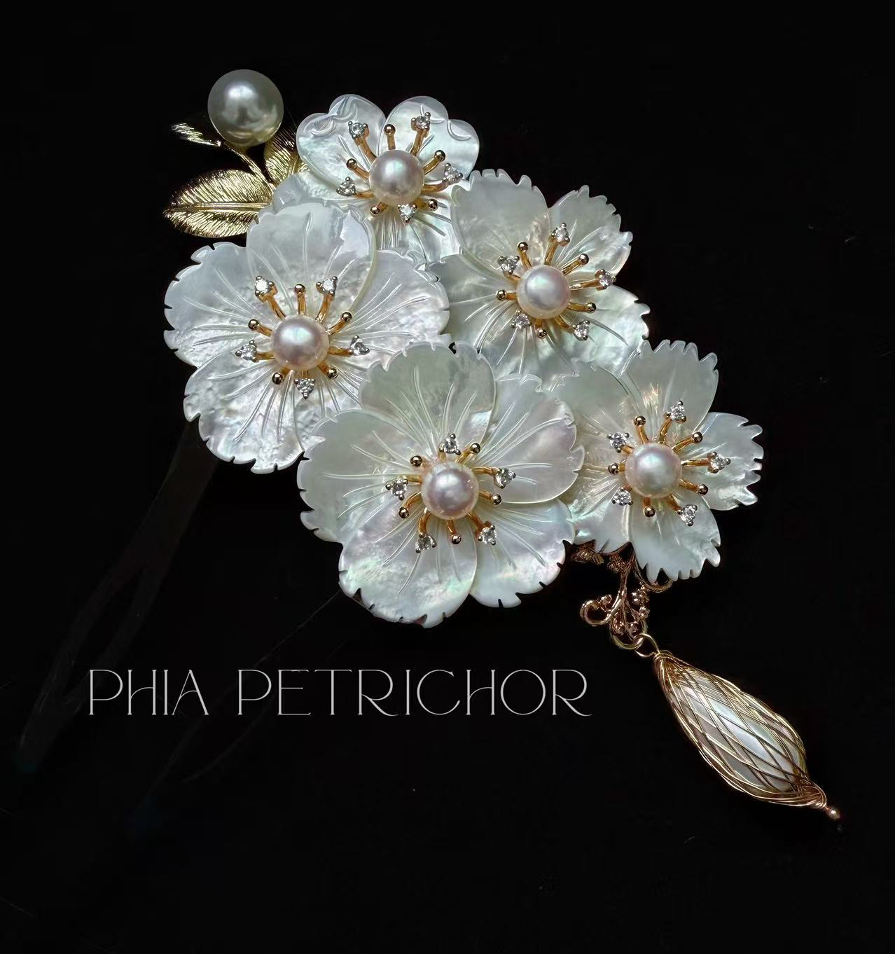 簪 和 K24GP 桜 かんざし バチ型 パール 簪 着物 髪飾り 留袖 着物 成人式 結婚式 卒業式