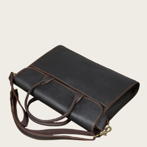 【美品】ヘンリーコットンズ　真鍮ロック　レザー　ブリーフケース a7d13969d8360983a95bef54a0bfb5