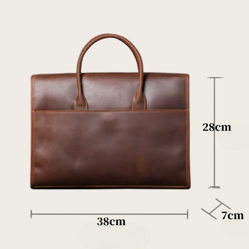 【美品】ヘンリーコットンズ　真鍮ロック　レザー　ブリーフケース NEW! |茶色/濃い茶色|2色|ヴィンテージ厚手牛革ブリーフケース|真鍮
