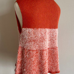 手編みベスト ベビーアルパカ&シルクの毛糸を使用 7枚目の画像