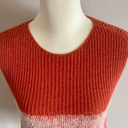 手編みベスト ベビーアルパカ&シルクの毛糸を使用 2枚目の画像