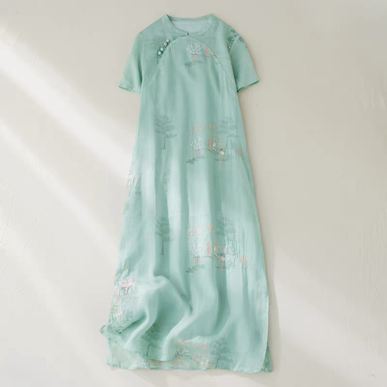 大人カジュアルワンピース、夏のワンピース 、ロング丈スカート ﻿