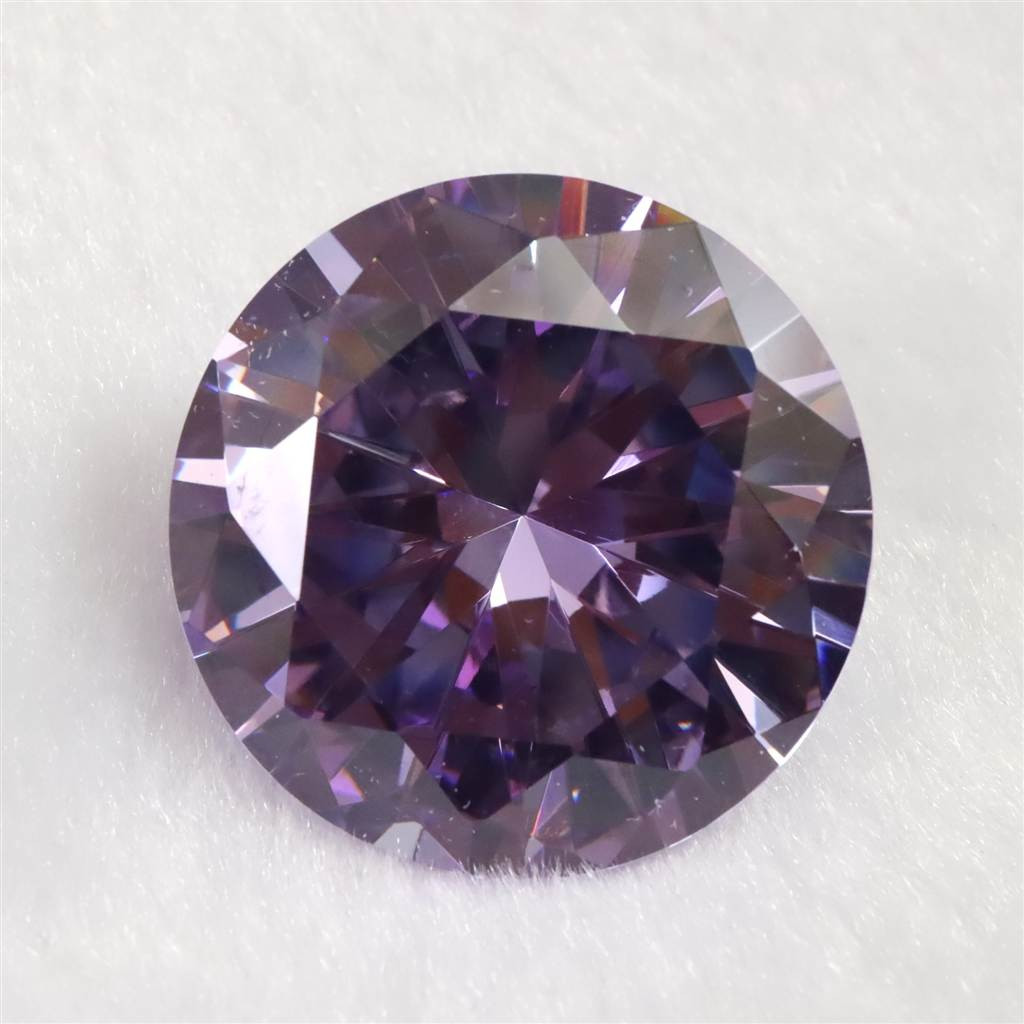 キュービックジルコニア CZ  30mm ラウンドカット ルース ラベンダー #49496