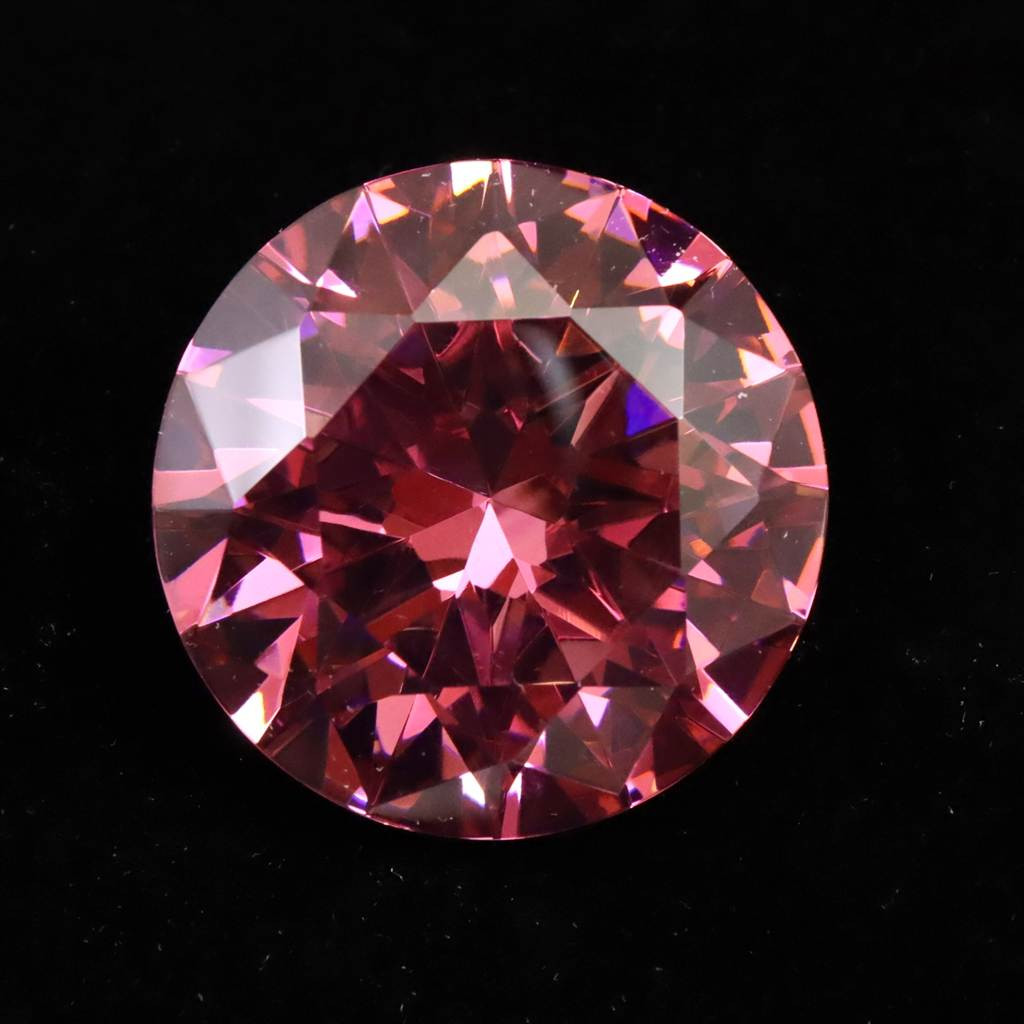 キュービックジルコニア CZ  30mm ラウンドカット ルース ピンク　 #68567