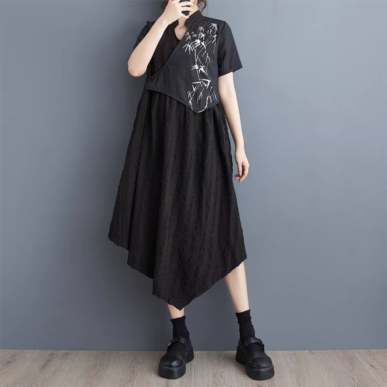 大人カジュアルワンピース、夏のワンピース 、ロング丈スカート ﻿