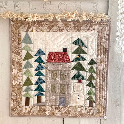 パッチワークタペストリーキット／ハウスとツリーのタペストリー＆立体