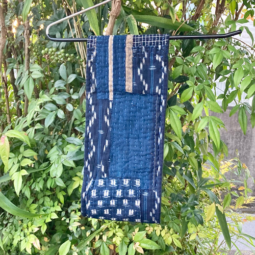 A2 襤褸 スヌード 古布 リメイク 藍染 藍染め パッチワーク 刺し子