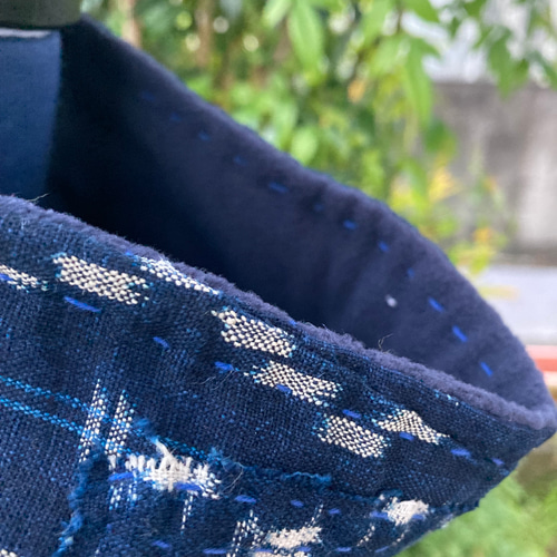 A2 襤褸 スヌード 古布 リメイク 藍染 藍染め パッチワーク 刺し子