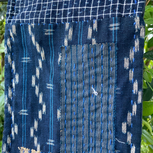 A2 襤褸 スヌード 古布 リメイク 藍染 藍染め パッチワーク 刺し子