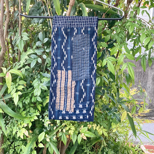 A2 襤褸 スヌード 古布 リメイク 藍染 藍染め パッチワーク 刺し子