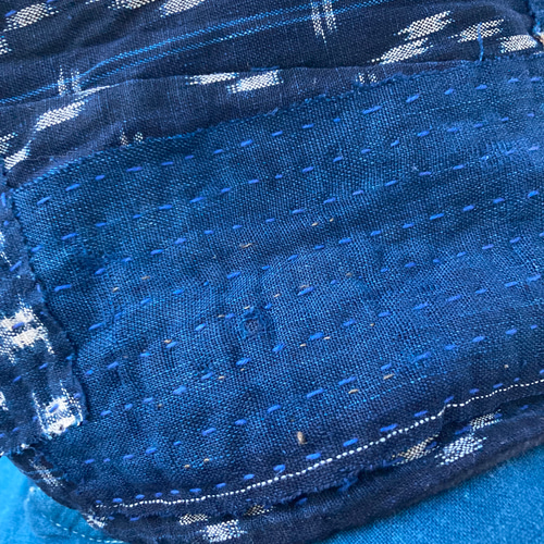A2 襤褸 スヌード 古布 リメイク 藍染 藍染め パッチワーク 刺し子