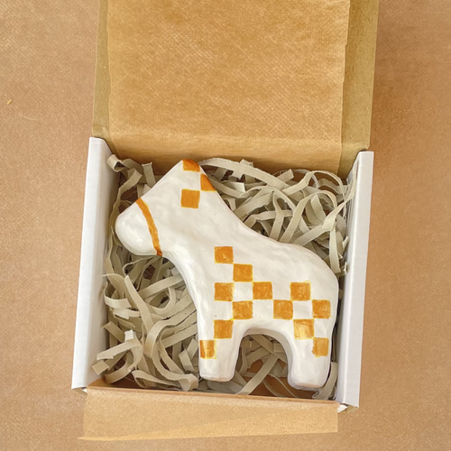 2026干支 干支飾り 干支 招福 馬 張り子 市松模様 その他置物 fortune