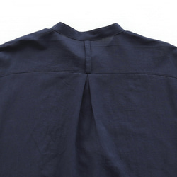 とろけるような肌ざわり 秋のはじまりに✦ 東炊きコットン チュニック丈ロングシャツ（ネイビー）TP09 17枚目の画像