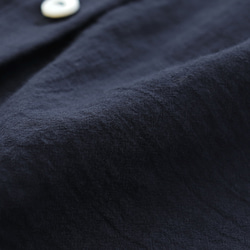 とろけるような肌ざわり 秋のはじまりに✦ 東炊きコットン チュニック丈ロングシャツ（ネイビー）TP09 16枚目の画像