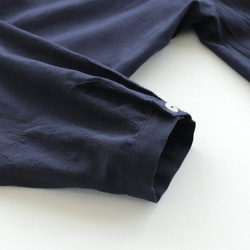 とろけるような肌ざわり 秋のはじまりに✦ 東炊きコットン チュニック丈ロングシャツ（ネイビー）TP09 18枚目の画像