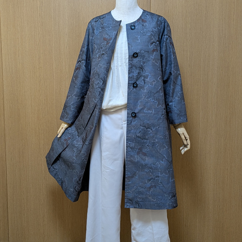 着物リメイク　紬コート 着物リメイク コート 紬 FREE SIZE - ZX-ZX-ZX'S GALLERY