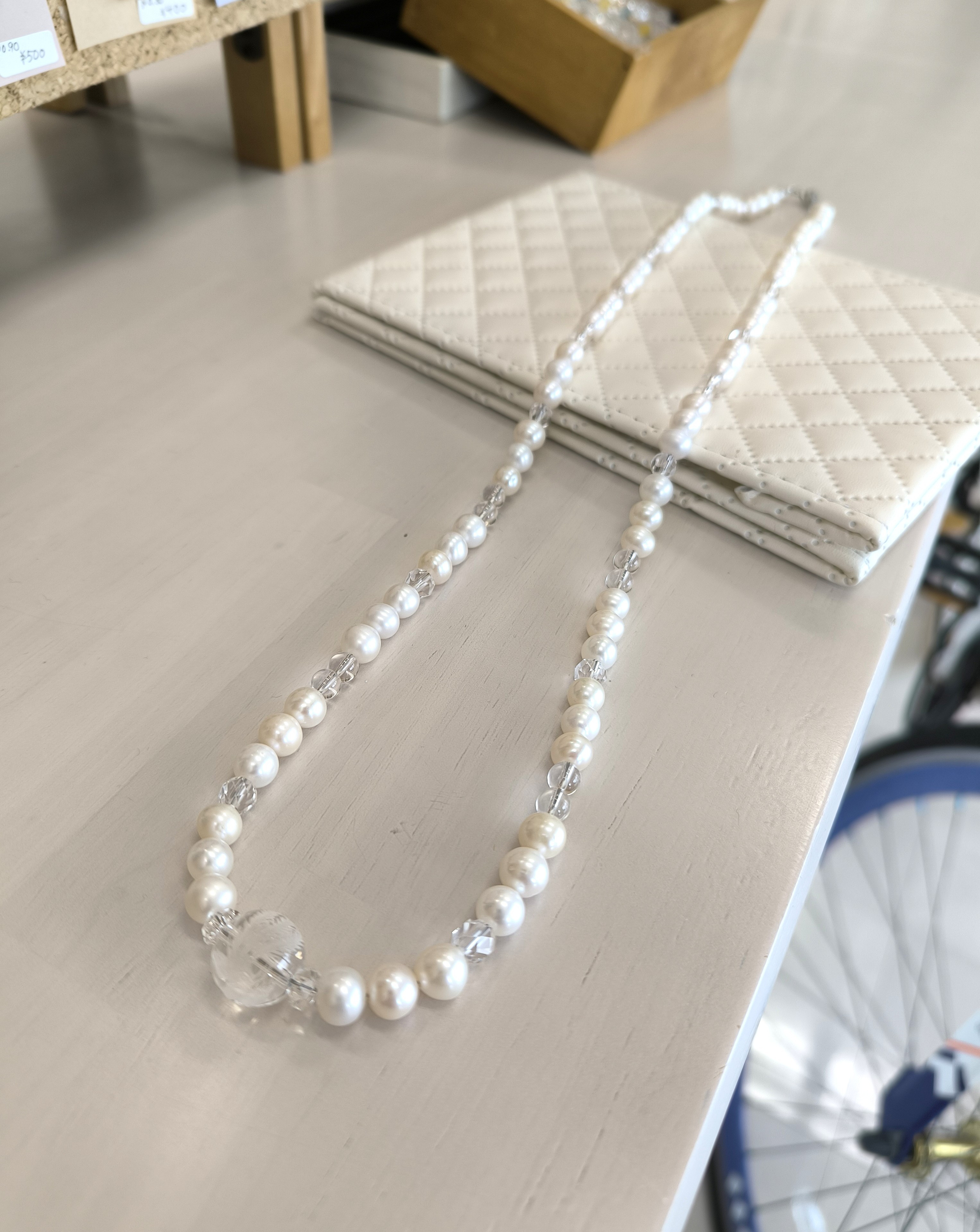 №101パール・クリスタル・四神獣のネックレス