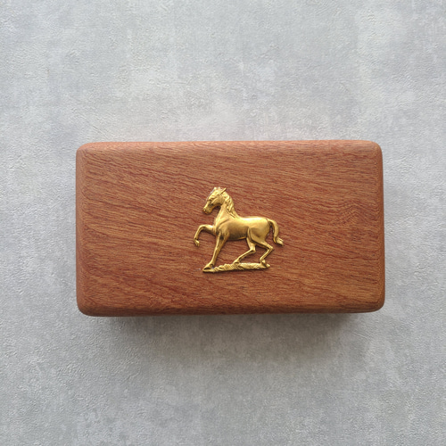 送料無料】馬モチーフ付きジュエリーケース｜大人可愛い木製