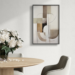 アートポスター 北欧風 シンプルモダン ベージュグレー 幾何抽象 ナチュラル 5888-7 6枚目の画像