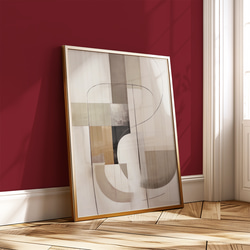 アートポスター 北欧風 シンプルモダン ベージュグレー 幾何抽象 ナチュラル 5888-7 5枚目の画像