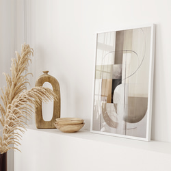 アートポスター 北欧風 シンプルモダン ベージュグレー 幾何抽象 ナチュラル 5888-7 7枚目の画像