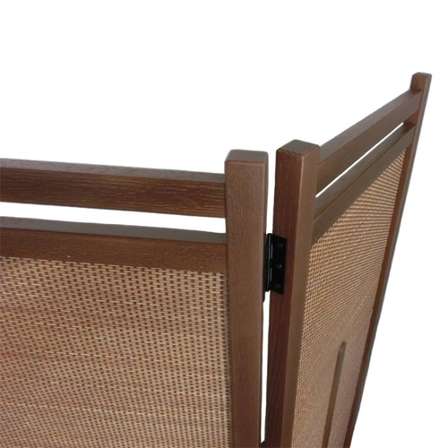 竹 3連 スクリーン 衝立 パーテーション タモ無垢材 W132H125