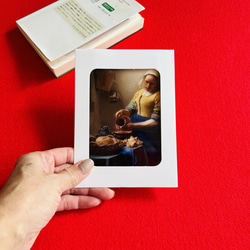 名画透明栞　フェルメール【牛乳を注ぐ女】 5枚目の画像