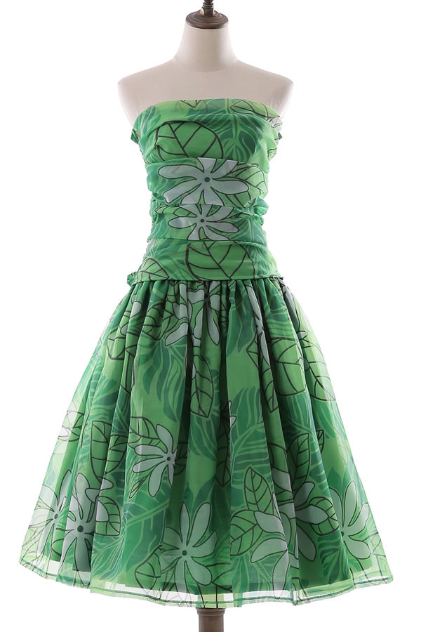 受注生産　オーダーメイド　パウスカート　チューブトップ　プリントオーガンジー nws00014