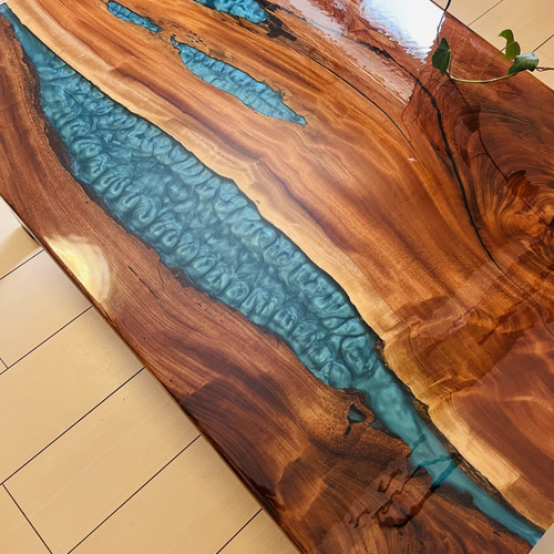 レジンテーブル　リバーテーブル　　けやき　欅　ローテーブル レジンテーブル リバーテーブル ローテーブル けやき 欅 ローテーブル