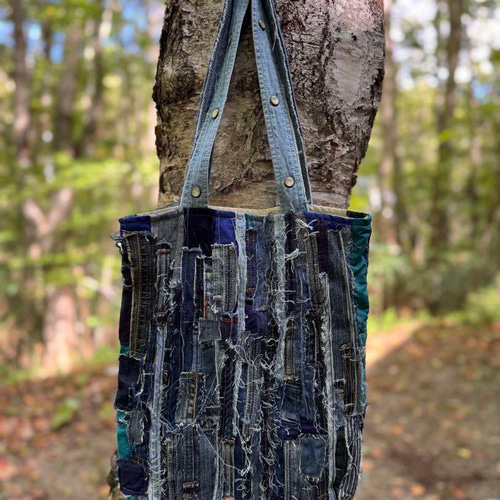 SAYOCAFE個性的デニムパッチワークバッグC ショルダーバッグ 衣工房