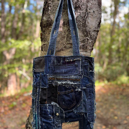 SAYOCAFE個性的デニムパッチワークバッグ SAYOCAFE個性的デニムパッチワークバッグC ショルダーバッグ 衣